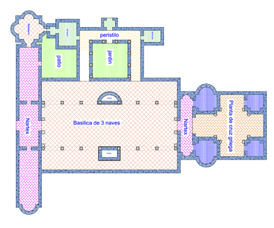 plano de la planta del edificio palacial