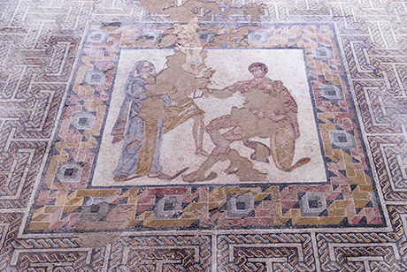 Mosaico del Oecus o de La Iliada.